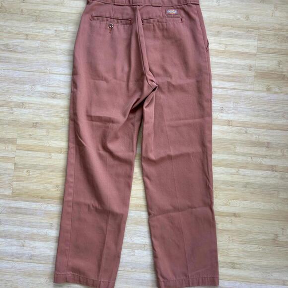 Dickies Women’s Straight Leg Pants 0 Pink Coral Y2K Urban Outfitters Style - Picture 2 of 8